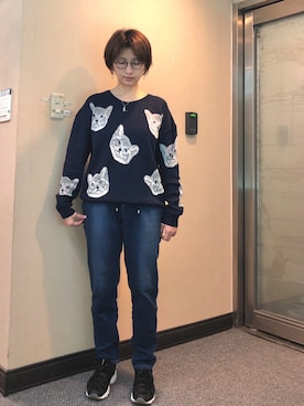 「Dita（ディータ）のアイテム（パンツ）」を使った、jNさん（レディース・158cm）の冬コーディネート