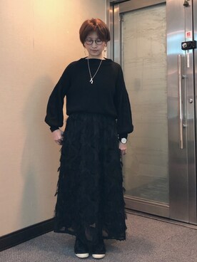 「Dita（ディータ）のアイテム（トップス）」を使った、jNさん（レディース・158cm）の冬コーディネート