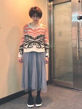 「Dita（ディータ）のアイテム（スカート）」を使った、jNさん（レディース・158cm）の冬コーディネート