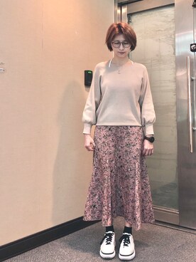 「Dita（ディータ）のアイテム（スカート）」を使った、jNさん（レディース・158cm）の春コーディネート