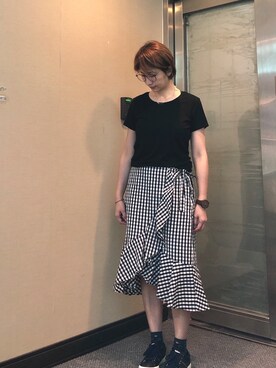 「Dita（ディータ）のアイテム（スカート）」を使った、jNさん（レディース・158cm）の春コーディネート