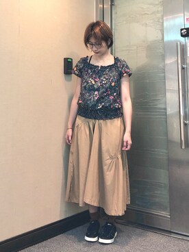 「Dita（ディータ）のアイテム（スカート）」を使った、jNさん（レディース・158cm）の夏コーディネート