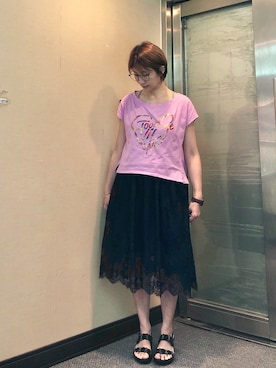 「Dita（ディータ）のアイテム（スカート）」を使った、jNさん（レディース・158cm）の夏コーディネート