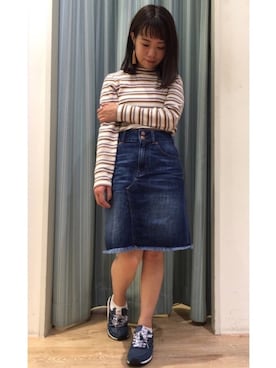 「Handmade（ハンドメイド）のアイテム（アクセサリー）」を使った、スエツギさん（レディース・145cm）の秋コーディネート