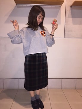 「スエット」｜「アイテム（その他シューズ）」を使った、スエツギさん（レディース・145cm）の秋コーディネート