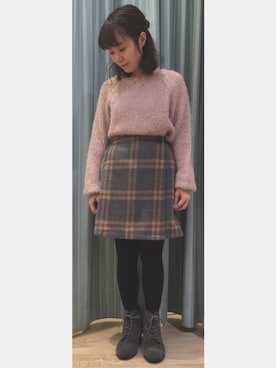 「アイテム（ニット/セーター）」を使った、スエツギさん（レディース・145cm）の冬コーディネート