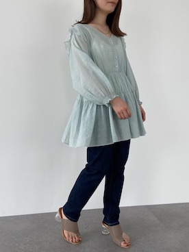 「SLURR（スラ―）のアイテム」を使った、スエツギさん（レディース・145cm）の春コーディネート