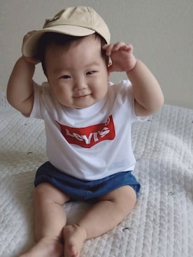 「リーバイス」｜terasyoさん（キッズ・80cm）の夏コーディネート