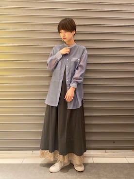 「重ね着」｜のっちさん（レディース・162cm）の夏コーディネート