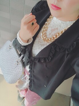 「Marc by Marc Jacobs（マークバイマークジェイコブス）のアイテム（リング）」を使った、kaさん（レディース・167cm）の秋コーディネート