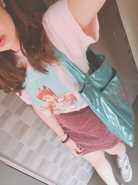 「Marc by Marc Jacobs（マークバイマークジェイコブス）のアイテム（ヘアゴム）」を使った、kaさん（レディース・167cm）の夏コーディネート