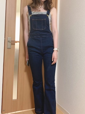 「SLY（スライ）のアイテム（オールインワン・サロペット）」を使った、kaさん（レディース・167cm）の夏コーディネート