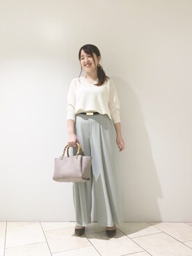 「RIVEDROITE」｜「アイテム（その他）」を使った、Mihoさん（レディース・161cm）の春コーディネート