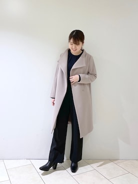 「RIVEDROITE」｜「アイテム（ダウンジャケット/コート）」を使った、Mihoさん（レディース・161cm）の冬コーディネート