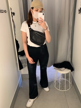 「キャップ女子」｜𝓷𝓪𝓽𝓼𝓾𝓶𝓲さん（レディース・163cm）の夏コーディネート