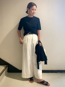 「アイテム（ハンドバッグ、グリーン系）」を使った、numataさん（レディース・158cm）の夏コーディネート