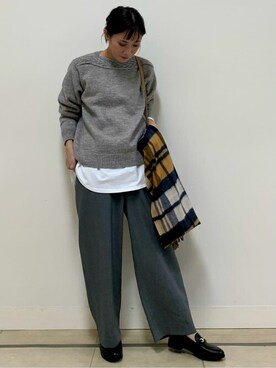 「human woman（ヒューマンウーマン）のアイテム」を使った、numataさん（レディース・158cm）の秋コーディネート