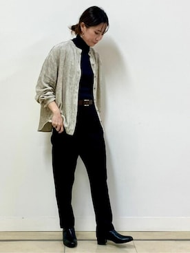 「human woman（ヒューマンウーマン）の◆オリジナルショートブーツ（ブーツ）」を使った、numataさん（レディース・158cm）の冬コーディネート