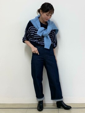 「human woman（ヒューマンウーマン）の◆オリジナルショートブーツ（ブーツ）」を使った、numataさん（レディース・158cm）の冬コーディネート