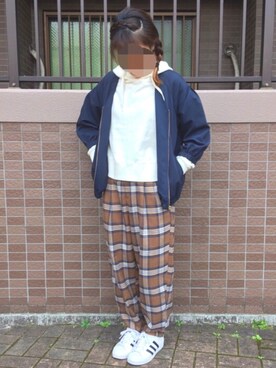 「LEPSIM（レプシィム）のアイテム（ブルゾン）」を使った、みーちぇるさん（レディース・154cm）の秋コーディネート