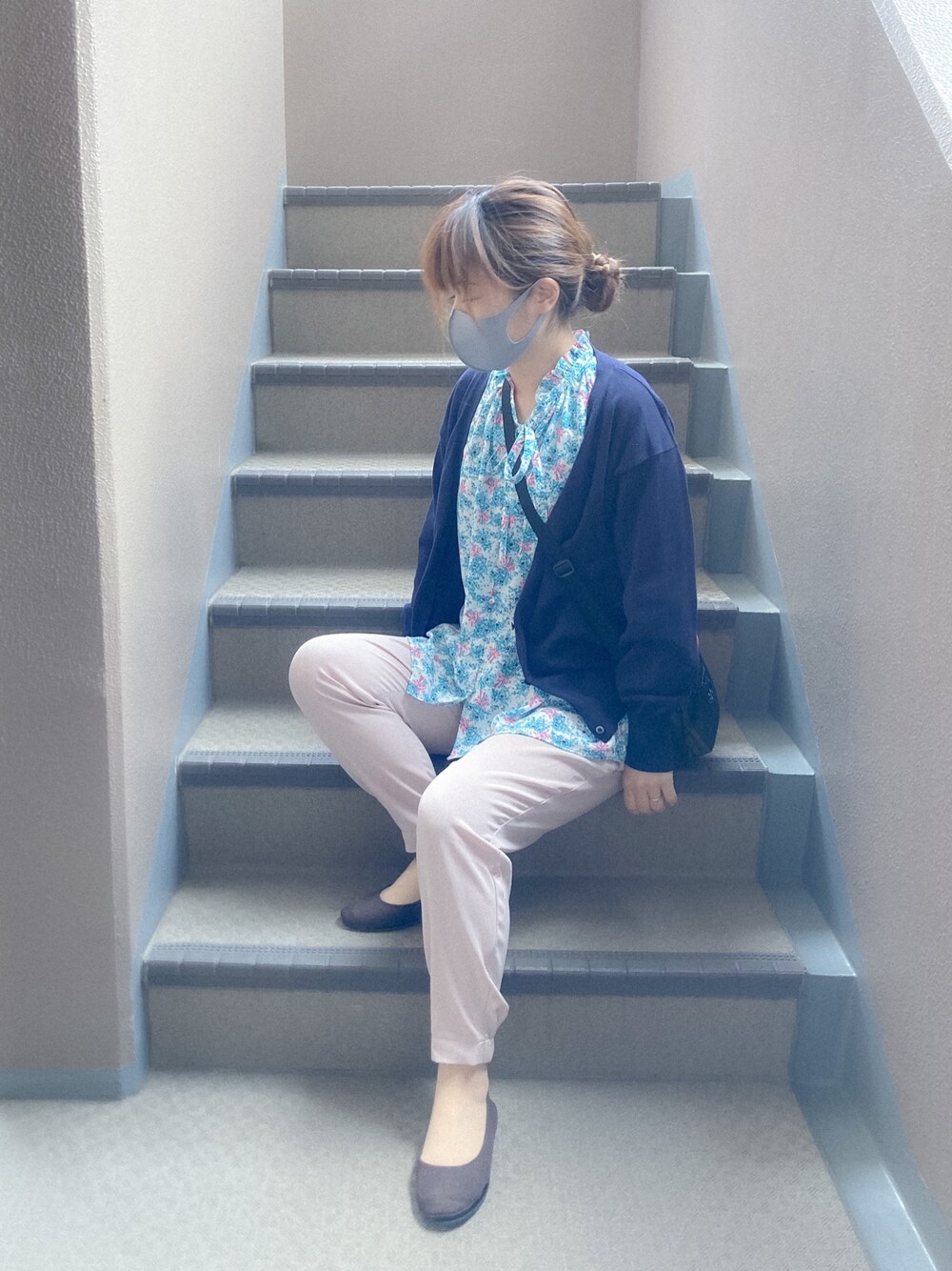 もちつ UNIQLO（ユニクロ）の「ドレープジョガーパンツ（ストライプ