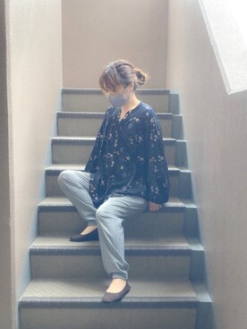「おだんごヘア」｜みーちぇるさん（レディース・154cm）の春コーディネート