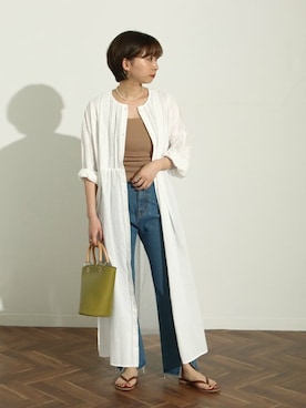 ネックレスを使った 前開きワンピース の人気ファッションコーディネート Wear