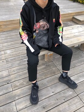「doublet（ダブレット）のアイテム（その他アウター）」を使った、けいすけさん（メンズ・180cm）の春コーディネート