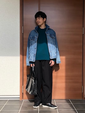 「ADAM ET ROPE'（アダムエロペ）のアイテム（スリッポン）」を使った、いっちーさん（メンズ・169cm）の秋コーディネート