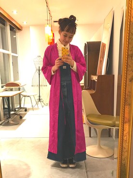 「small changeのアイテム（ジャケット/アウター、ピンク系）」を使った、sho-ko さん（レディース・161cm）の春コーディネート