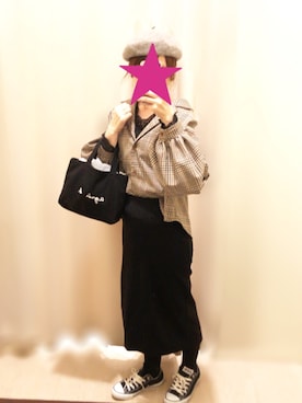 「平成最後のWEARISTAセンバツ」｜「アイテム（ハンチング/ベレー帽）」を使った、tomoさん（レディース・156cm）の春コーディネート