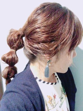 「おおぶりピアス」｜「アイテム（ワンピース）」を使った、tomoさん（レディース・156cm）の秋コーディネート