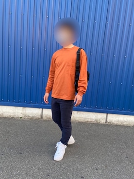 「jiggys shop（ジギーズショップ）のアイテム（パンツ）」を使った、woodyさん（メンズ・172cm）の秋コーディネート