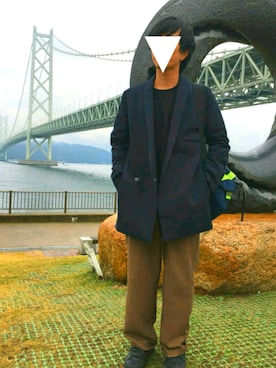 「Edwina Horl（エドウィナホール）のアイテム（テーラードジャケット）」を使った、ry0P3さん（メンズ・170cm）の秋コーディネート