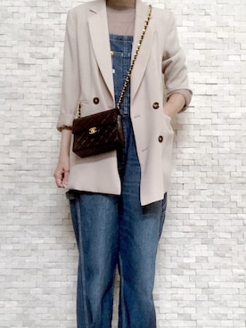 「chanel」｜「アイテム（オールインワン・サロペット）」を使った、YoChiさん（レディース・163cm）の秋コーディネート