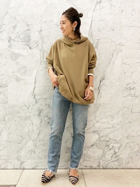 「CALUX（キャラクス）のアイテム」を使った、norikoさん（レディース・155cm）の秋コーディネート