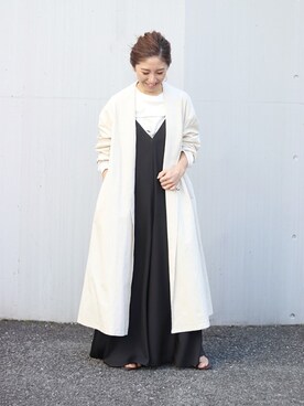 「スプリングコート」｜norikoさん（レディース・156cm）の冬コーディネート