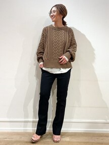 plage（プラージュ）の「ローゲージ アランクループルオーバー