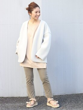「plage（プラージュ）のアイテム（その他アウター）」を使った、norikoさん（レディース・156cm）の冬コーディネート