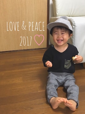 「グレンチェック」｜「アイテム（ラッピングキット）」を使った、SOU♡HINAさん（キッズ・80cm）の秋コーディネート
