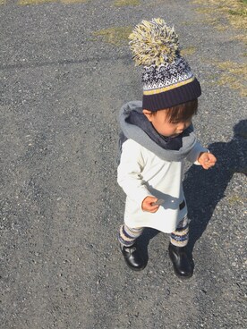 「ワッフル」｜「アイテム（ラッピングキット）」を使った、SOU♡HINAさん（キッズ・80cm）の秋コーディネート