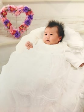 「お宮参り」｜「アイテム（その他）」を使った、SOU♡HINAさん（キッズ・80cm）の春コーディネート