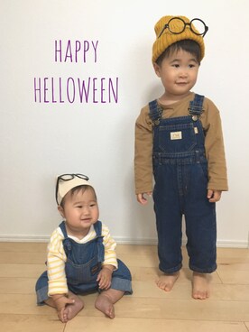 「ハロウィン」｜「アイテム（ラッピングキット）」を使った、SOU♡HINAさん（キッズ・90cm）の秋コーディネート
