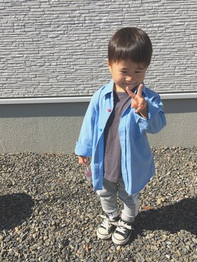 「ストリート服が好き」｜「アイテム（その他）」を使った、SOU♡HINAさん（キッズ・90cm）の秋コーディネート