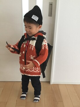 「2歳10ヶ月」｜「アイテム（その他）」を使った、SOU♡HINAさん（キッズ・90cm）の冬コーディネート