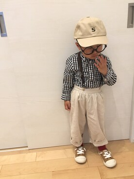 「平成最後のWEARISTAセンバツ」｜「アイテム（ラッピングキット）」を使った、SOU♡HINAさん（キッズ・90cm）の春コーディネート