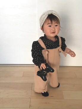 「平成最後のWEARISTAセンバツ」｜「アイテム（オールインワン・サロペット）」を使った、SOU♡HINAさん（キッズ・90cm）の春コーディネート