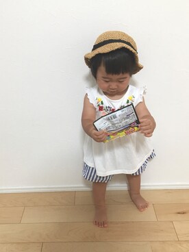 「刺繍」｜「アイテム（ラッピングキット）」を使った、SOU♡HINAさん（キッズ・90cm）の夏コーディネート