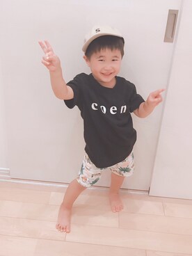 「no brand（ノーブランド）のアイテム（その他）」を使った、SOU♡HINAさん（キッズ・90cm）の夏コーディネート