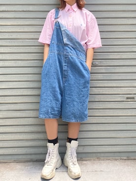 「ラルフローレン」｜「アイテム（オールインワン・サロペット）」を使った、mizukiさん（レディース・159cm）の夏コーディネート